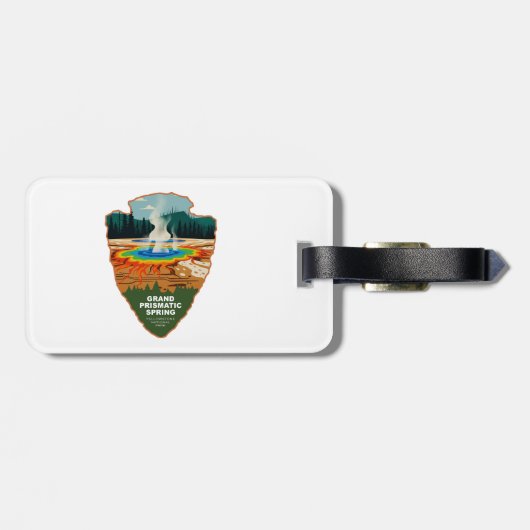 Grand Prismatic Spring Yellowstone Arrowhead Bagagelabel (Achterkant horizontaal)
