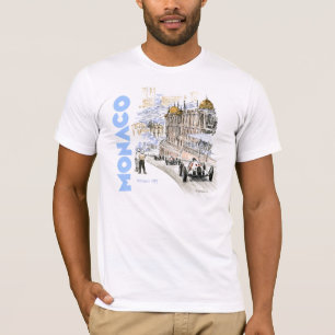 Grand Prix de Monaco 1937 - Blauwe tekst T-shirt