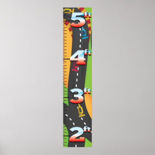 Grand Prix-groei grafiek. Poster