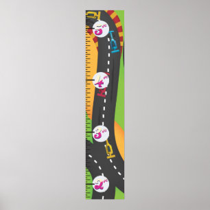 Grand Prix-groei grafiek. Poster