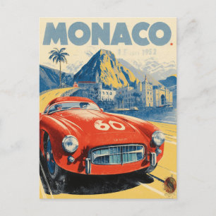  Grand Prix Poster van Monaco 1952 Briefkaart