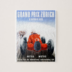 Grand Prix-races van Zurich 1939 Racing Poster Legpuzzel