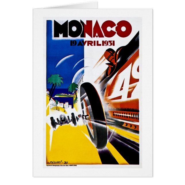 Grand Prix van Monaco 1931 - Poster van de  Race (Voorkant)