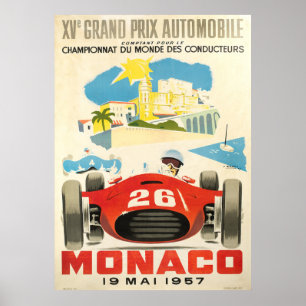 Grand Prix van Monaco 1957 Poster