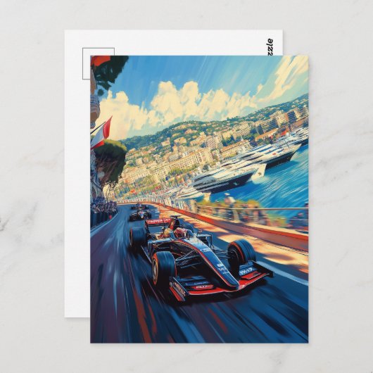 Grand Prix van Monaco Briefkaart (Voorkant / Achterkant)