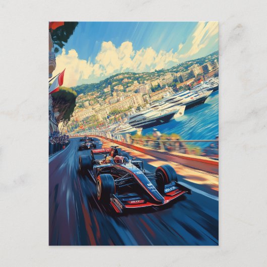 Grand Prix van Monaco Briefkaart (Voorkant)