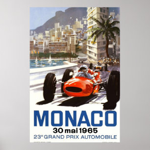 Grand Prix van Monaco uit 1965 Poster