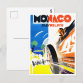 Grand Prix vintage de Monaco 1931 Carte postale (Devant / Derrière)