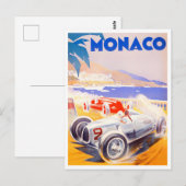 Grand Prix vintage de Monaco 1936 Carte postale (Devant / Derrière)