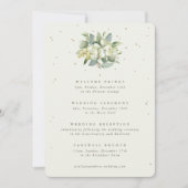 Grand Programme de Mariage Crème et Eucalyptus ave (Devant)