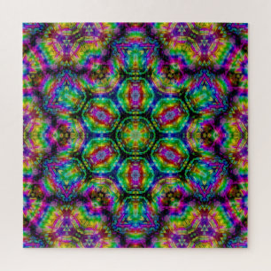 Grand Puzzle d'art fractal kaléidoscopique
