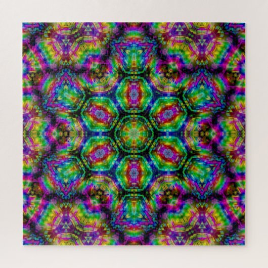 Grand Puzzle d'art fractal kaléidoscopique (Vertical)