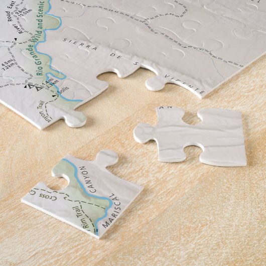 Grand puzzle de carte de courbure (le Texas) (Côté)