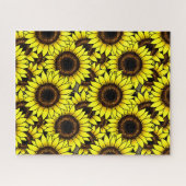 Grand Puzzle de tournesol jaune doré (Horizontal)