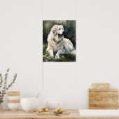 Grand Pyrénées Chien Art Imprimer Poster (Cuisine)