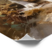 Grand Pyrénées Chien Art Imprimer Poster (Coin)