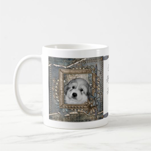 Grand Pyrénées Chiot Double Côté Mug 2011 (Gauche)