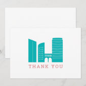 Grand Rapids Skyline Carte de remerciements (Devant / Derrière)