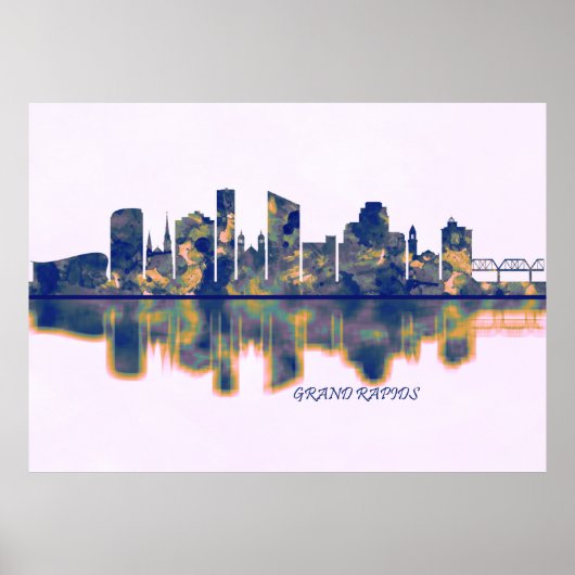 Grand Rapids Skyline Poster (Voorkant)