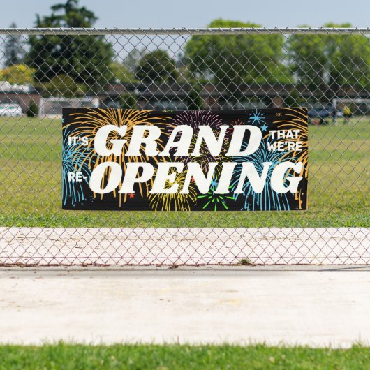 Grand Re-Opening Welkom Terug Weergave Spandoek (Insitu)