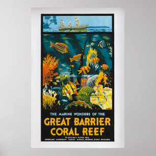 Grand récif corallien de la barrière Affiche de v