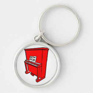 grand red upright piano met muziek.png sleutelhanger