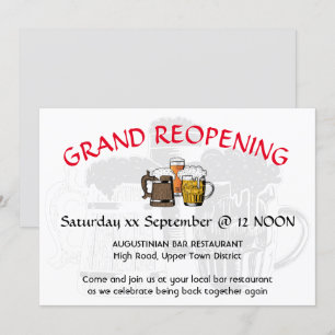 GRAND REOPENING Pub Reünie  GRIJS Kaart