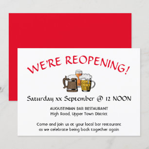 GRAND REOPENING Pub Reunion  ROOD Kaart