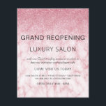 Grand Réouverture Salon de Parties scintillant en<br><div class="desc">Girly Marble Blush Pink Ombre Marbre et Étincelle et Parties scintillant Grand Réouverture Glam Luxury Hair Salon, Beauty Store, Eyelashes, Nails, Maquillage, Microblading, Hair Stylist, Lashes, Hair Stylist ou Make Up Artist Business Flyer sur mesure ajoutez votre nom d'entreprise et votre adresse de retour. Ce design simple, moderne et élégant...</div>