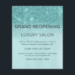 Grand Réouverture Turquoise Blue Aqua Parties scin<br><div class="desc">Glam Turquoise Blue - Aqua Ombre Sparkle and Parties scintillant Grand Réouverture Glam Luxury Hair Salon, Beauty Store, Eyelashes, Nails, Maquillage, Microblading, Hair Stylist, Lashes, Hair Stylist ou Make Up Artist Business Flyer sur mesure ajoutez votre nom d'entreprise et votre adresse de retour. Ce design simple, moderne et élégant et...</div>