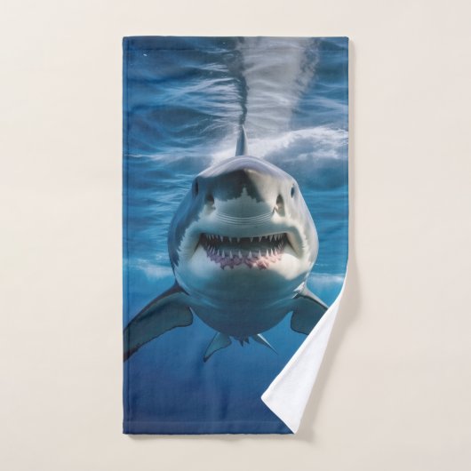 Grand requin blanc (Serviette à main)