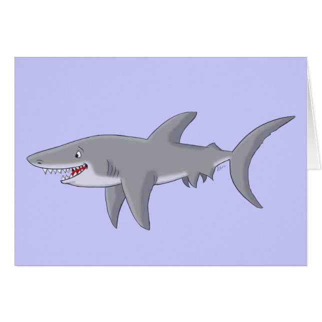 Grand requin blanc de bande dessinée (Devant horizontal)