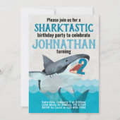 Grand requin blanc Invitation de fête d'anniversai (Devant)