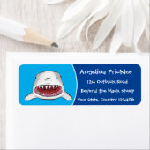 Grand requin blanc moyen étiquette d'illustration (En situation)