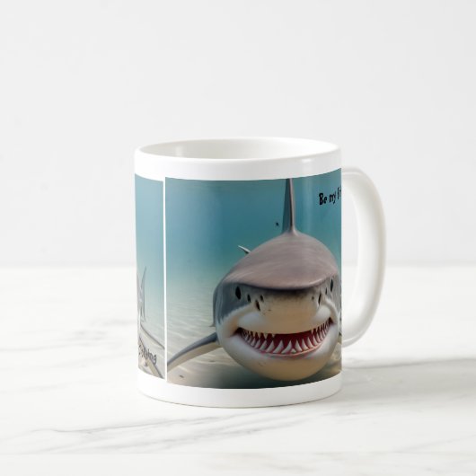 Grand requin blanc Mug (Devant droit)