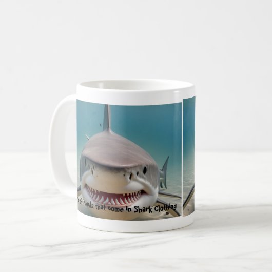 Grand requin blanc Mug (Devant gauche)