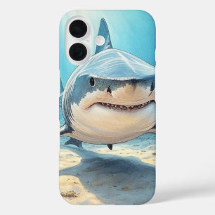 Grand requin blanc Océan iPhone 16 Coque