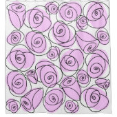 Grand rideau de douche Lilac Roses Motifs (Devant)