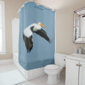 Grand rideau de douche Pélican blanc (En situation)