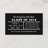 Grand Rideaux, Graduation Party Billet Invitation (Dos)