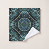 Grand Royal Julian Fractal Mandala Pattern Bad Handdoek (Wasdoekje)