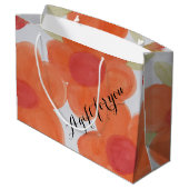 Grand sac à fleurs orange (Dos Angle)