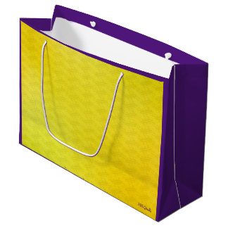 GRAND SAC CADEAU 金の紗綾形 (和柄) ラージペーパーバッグ