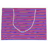 Grand Sac Cadeau 11e anniversaire personnalisé rouge bleu (Devant)