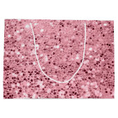 Grand Sac Cadeau 12.5lx4wx9h Grande Parties scintillant Rose cadeau (Dos)