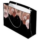 Grand Sac Cadeau 16e anniversaire Ballons roses (Dos Angle)