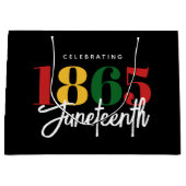 Grand Sac Cadeau 1865 Liberté Célébration de l'histoire noire (Devant)