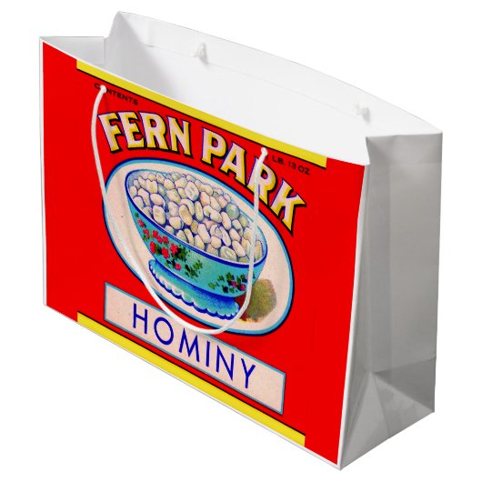 Grand Sac Cadeau 1930 s Fern Park hominy grits label (Dos Angle)