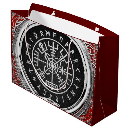 Grand Sac Cadeau [220] Vegvisir - Viking Silver Magic Runic Compass (Dos Angle)
