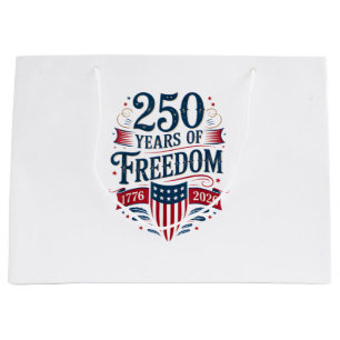 Grand Sac Cadeau 250 ans de liberté 1776 2026 4 juillet 250e naissa